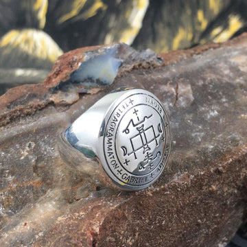 Archangel Gabriel Sigil Silver Ring TRI1565 - Jewelry